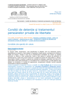 Condiții de detenție și tratamentul persoanelor private de libertate: Fișă tematică